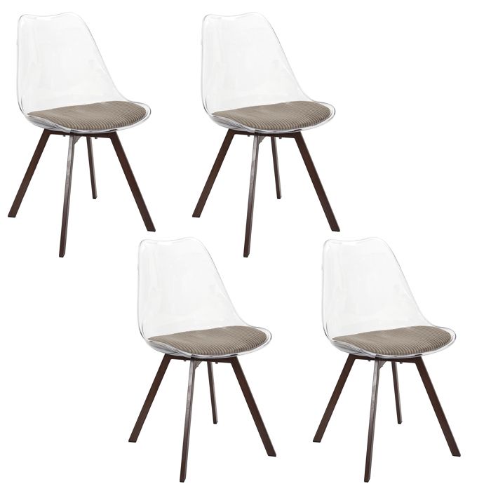 CHAISE TRANSPARENTE COUSSIN COTELE SCOTT TAUPE