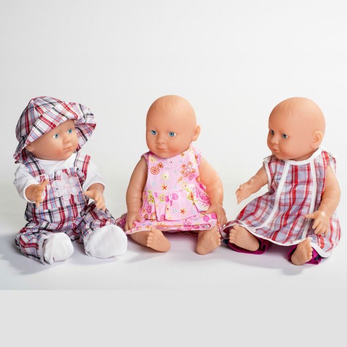 Tenues été poupée - LAP - Lot de 3 - 42 cm - Développe motricité fine - Dès 2 ans