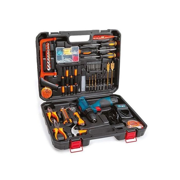 Kit de réparation electrique polyvalent avec perceuse