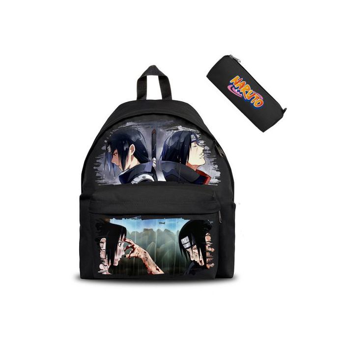 Cartable et trousse NARUTO itachi, uchiha, akatsuki, Anime - Backpack - Sac à Dos Scolaire