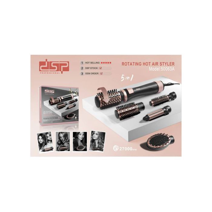 Dsp 5 In 1 Brosse à Air chaud sèche-cheveux électrique lisseur