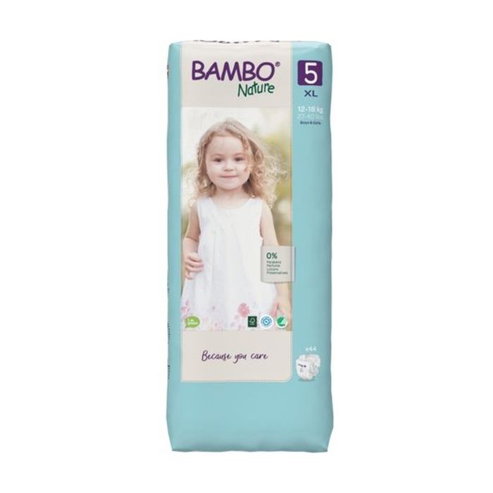 Couches Bambo Nature Taille 5 12-18kg - Pack de 44 unités
