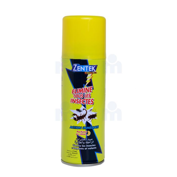 Insecticide aérosol tous insectes Jaune citron 200 ml - ZENTEK