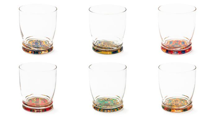 Verres - Excelsa - Trinacria - Lot de 6 - 340 ml - Verre soufflé - Coloré et vif