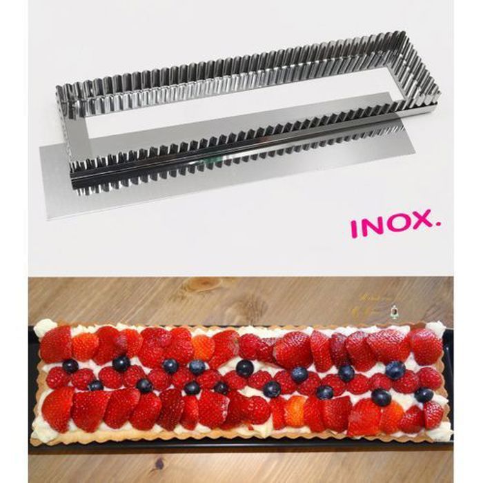 Moule à tarte rectangulaire antiadhésif pour gâteaux et quiches