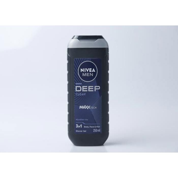 Gel Douche - Nivea - For Men Deep Clean - 250ml - Non comédogène - Non gras