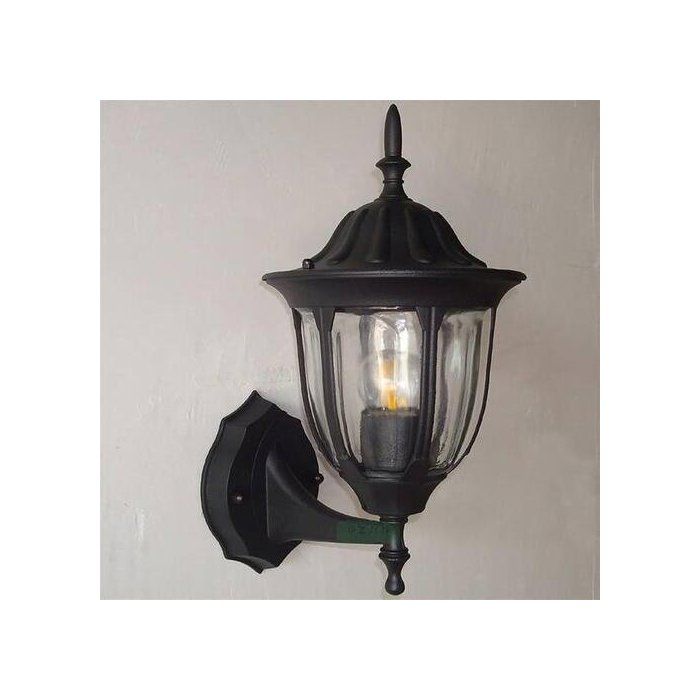 APPLIQUE MURALE LED IFNI NOIRE + LAMPE LED A60 9W 6500K IP44
