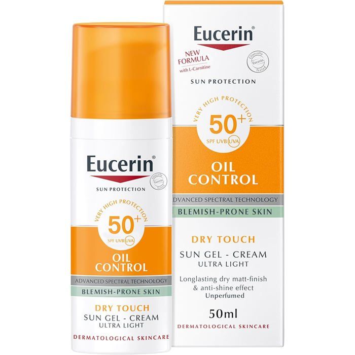 Eucerin Sun Oil Control crème-gel protectrice visage SPF 50+ peaux grasse et mixte