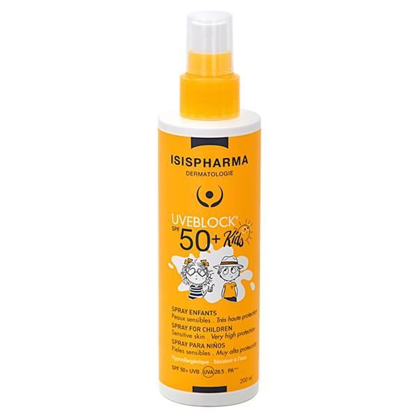 Spray solaire - ISISPHARMA - Uveblock - SPF50+ - 200ml - Hypoallergénique