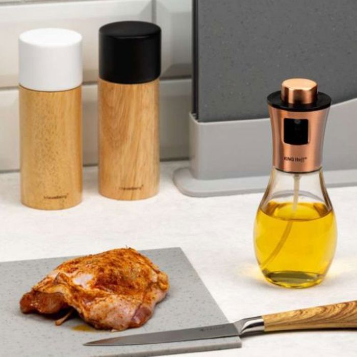 Vaporisateur d'Huile - Cuivre - 200ml - Verre de qualité alimentaire - Réutilisable - Spray