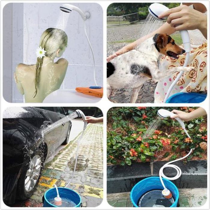 Douche Portable extérieure pour Camping voyage pomme de douche Rechargeable