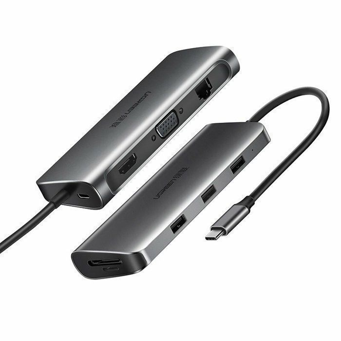 Hub USB C - UGREEN - 10 en 1 - HDMI - VGA - Ethernet Gigabit 1000 Mbps
