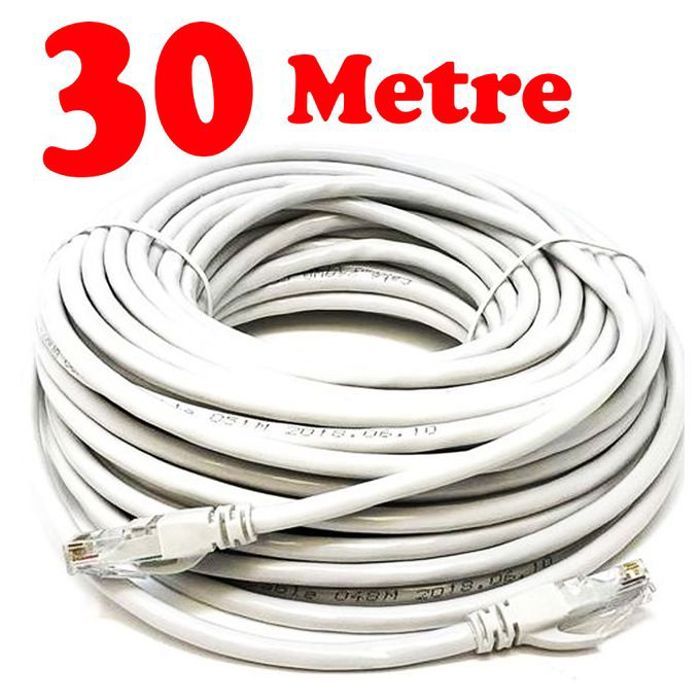 Câble Réseau Ethernet RJ45 CAT6 30 Mètre haut débit qualité Pro