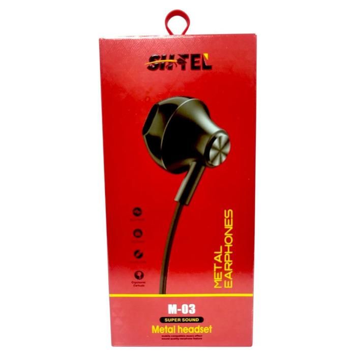 des ecouteurs SHTEL METAL EARPHONE MODEL M-03