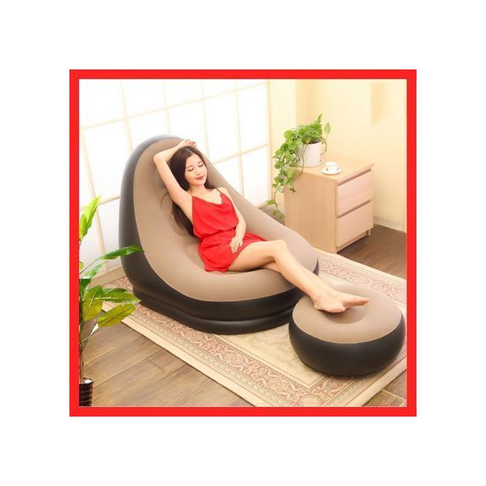 Sofa gonflable - Ultra Lounge - Ergonomique 120° - Imperméable - Facile à entretenir - Gris