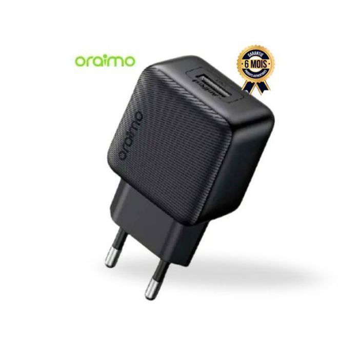 Chargeur - ORAIMO - OCW-1111E+C53 - 2A - Noir - Charge rapide