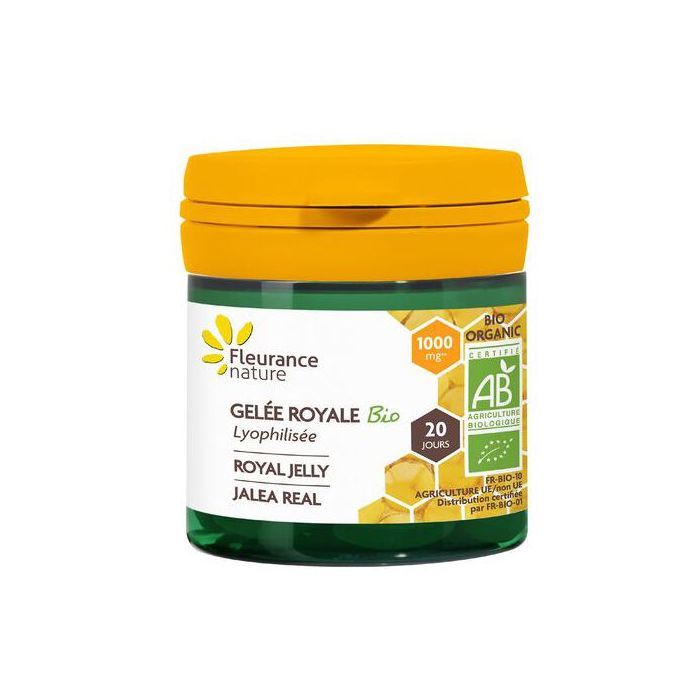 Gelée royale Bio lyophilisée 1000mg - pilulier de 20 gélules