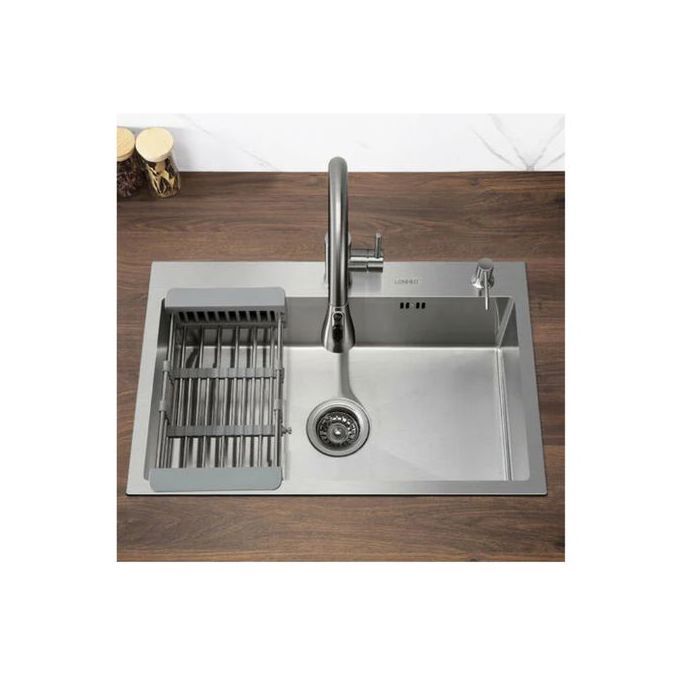 SM Évier lavabo de cuisine en inox (60/45 cm)evier cuisine inox.
