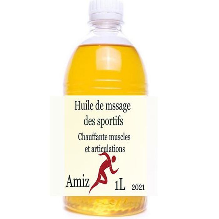 Huile de massage - AMIZ - 1L - Soulagement musculaire - Apaisement - Hydratant corps