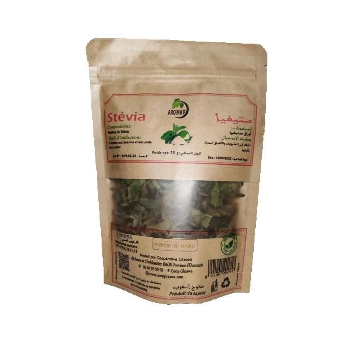 Stévia en sachet zippé 25g - AROMA P
