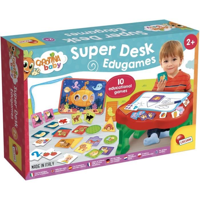 Table éducative - LISCIANI - Carotina Baby - Super Desk - Jeux pédagogiques - Petite enfance - Activités ludiques