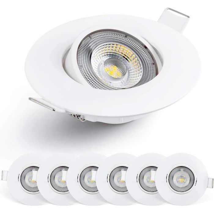 Spot LED Encastrable pour ampoules LED 6 Spots LED