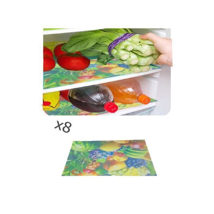 Tapis de réfrigérateur 8 pièces (Couleur et designe aléatoire)