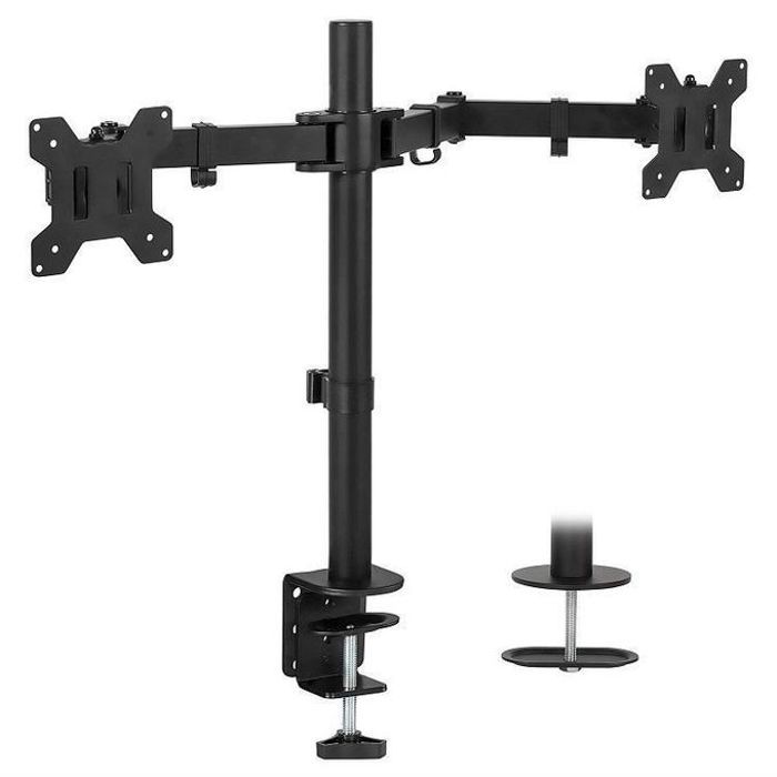 Support 2 Moniteur Ecran de 13 à 32 pouces jusqu'à 9 kg LCD Ecran PC Ordinateur Support 2 Ecran PC Bureau
