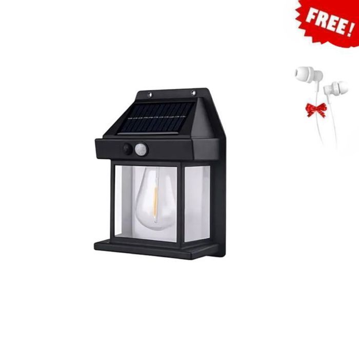 Lanterne solaire LED etanche avec détecteur de mouvement + ecouteur gratuit.
