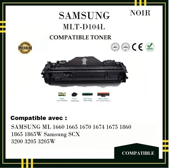 Samsung MLT-D104L Toner Compatible NOIR