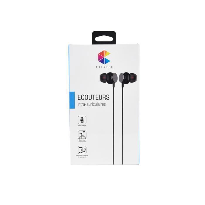 CITYTEK - Ecouteurs Intra-auriculaires Micro 1,2M MANGNETIC - MF109057