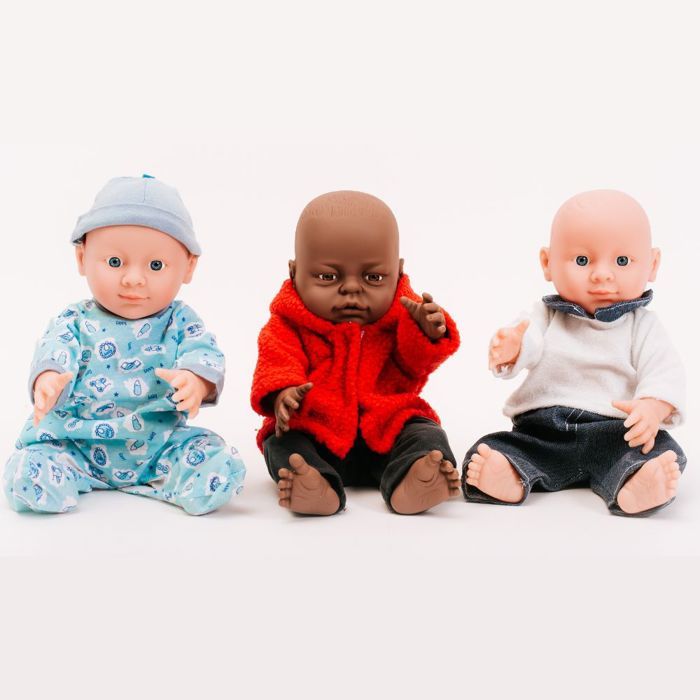 Tenues poupée garçon - LAP - Lot de 3 - Tissu épais - Développe motricité - Dès 2 ans