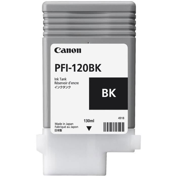 Cartouche d'encre Canon PFI-120BK Noir 130 ml - Jet d'encre - Canon imagePROGRAF TM-200, TM-205, TM-300, TM-305