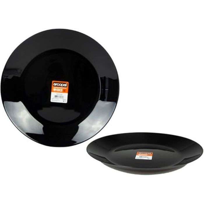 Assiette Plate 25 cm Zelie Noir Opale (1 pièces)