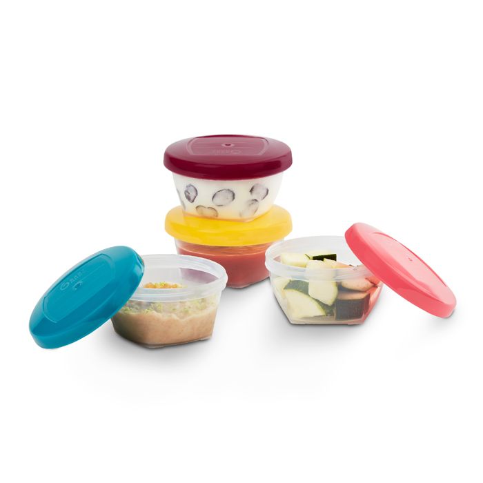 Babymoov 4 Pots de conservation Bébé 120 ml - Made in France - Hermétiques - Sans BPA