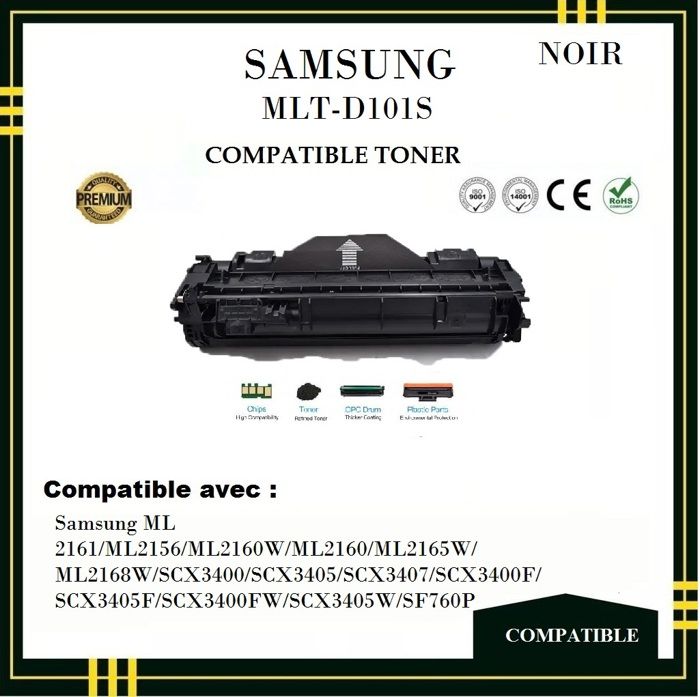 Samsung MLT-D101S Toner Compatible NOIR