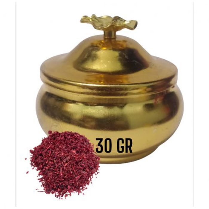 Encens - Bakhoor - Bois de Santal - 30GR - Vegan - Luxueux en boîte dorée