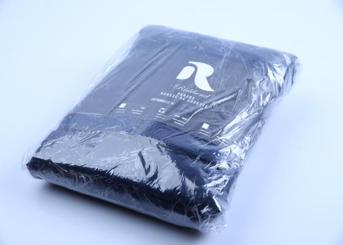 Parure de lit - RICHBOND - Queen - 220x240 cm - Cotonelle - Navy Blue