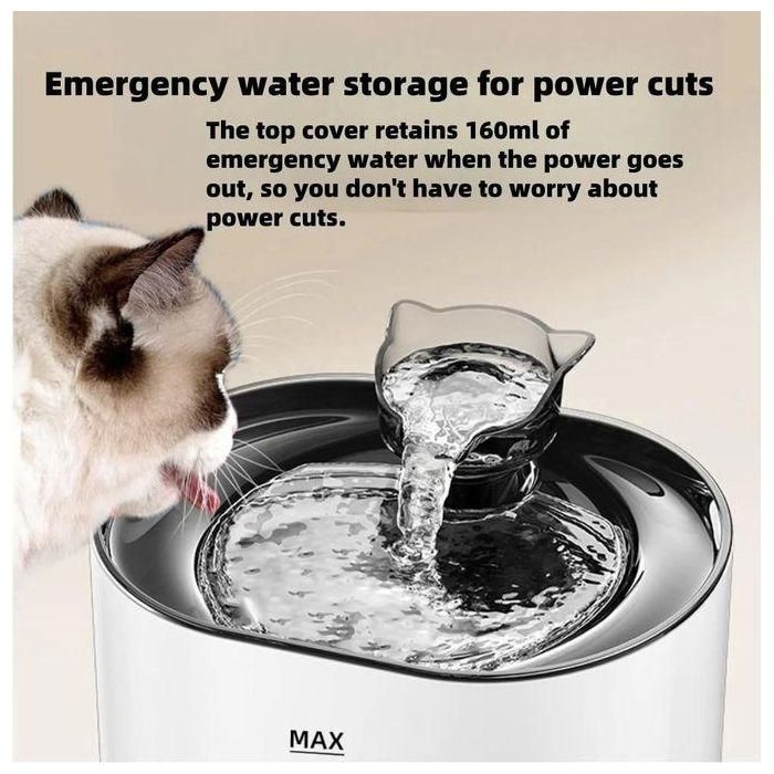 Fontaine à eau automatique avec capteur de mouvement pour chats et chiens