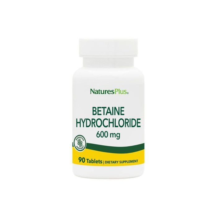 NaturesPlus Chlorhydrate de bétaïne, 600 mg - soutient digestif, 90 comprimés