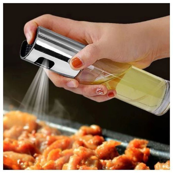 Bouteille de Pulvérisation en Acier Inoxydable, Pompe à Huile d'Olive de Cuisine