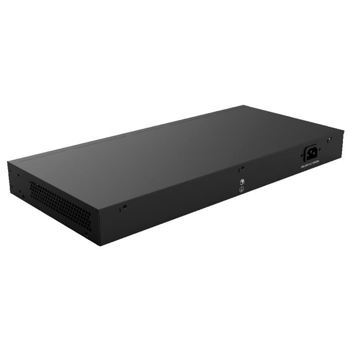 24-Port 10/100 Mbps with 2-Port Gigabit Rackmount PoE Switch