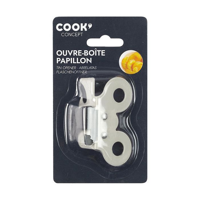 Ouvre-Boîte Papillon - CMP Paris - Manuel - Métal - 7,40 x 4,70 x 2,70 cm - Coloris Aléatoire