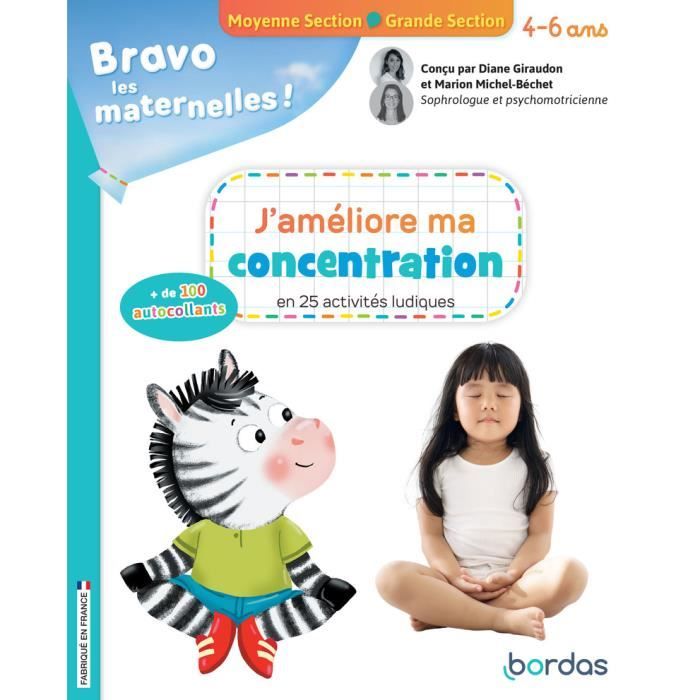 Cahier d'activités J'améliore ma concentration - Bordas - Bravo les maternelles