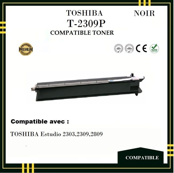 Toner - TOSHIBA - 2309P - Noir - Compatible -