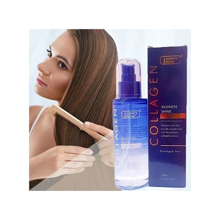 Sérum pour cheveux Luxury Shine Collagen : hydrate et rend vos cheveux doux et soyeux.