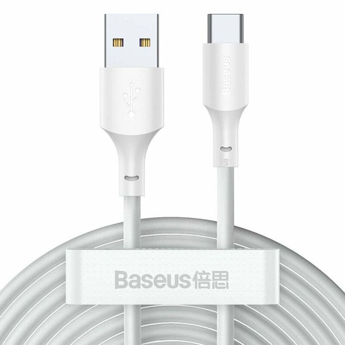 Câble d'alimentation BASEUS TZCATZJ-02 USB vers Type C 2.4A 1.5m blanc