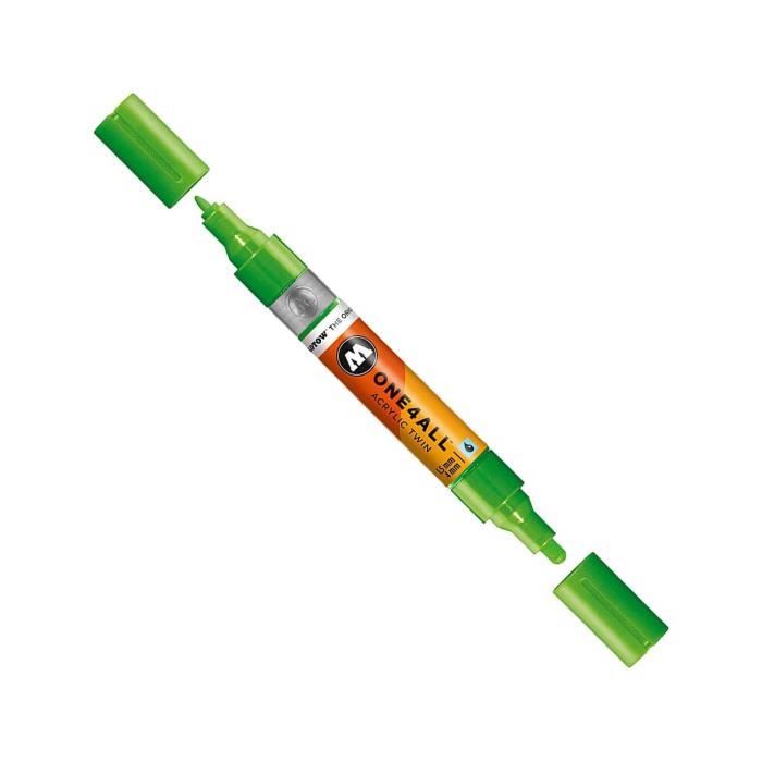 Marqueur - OneForAll - Acrylic Twin - Vert Fluo - Mine Fine - 1.5/4mm