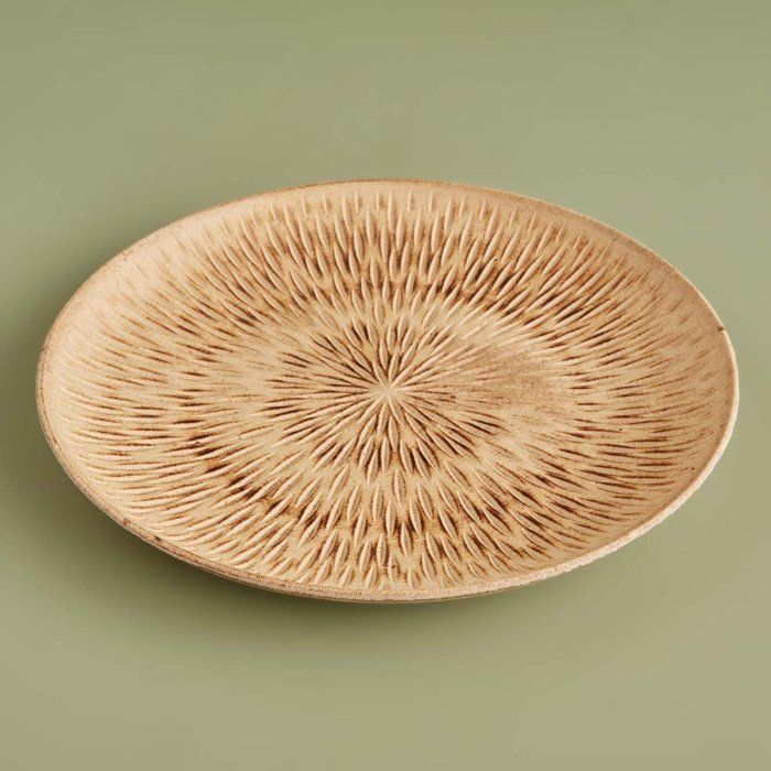 Assiette décorative - Bette - 29,5x29,5 cm - Bois - Marron - Non compatible lave-vaisselle