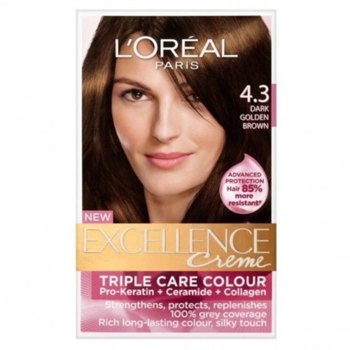 Coloration cheveux 4.3 châtin doré - EXECELLENCE CRÈME